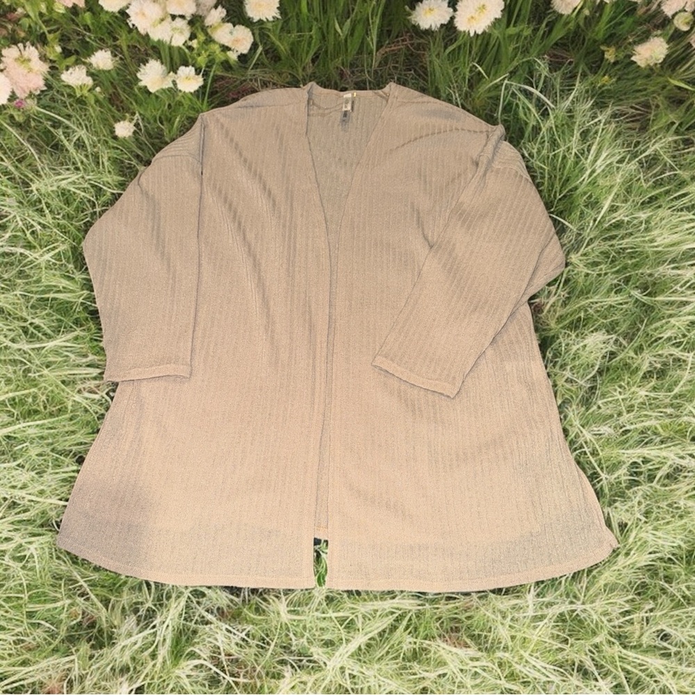 Dear Scarlett Tan Cardigan Sweater (2X)